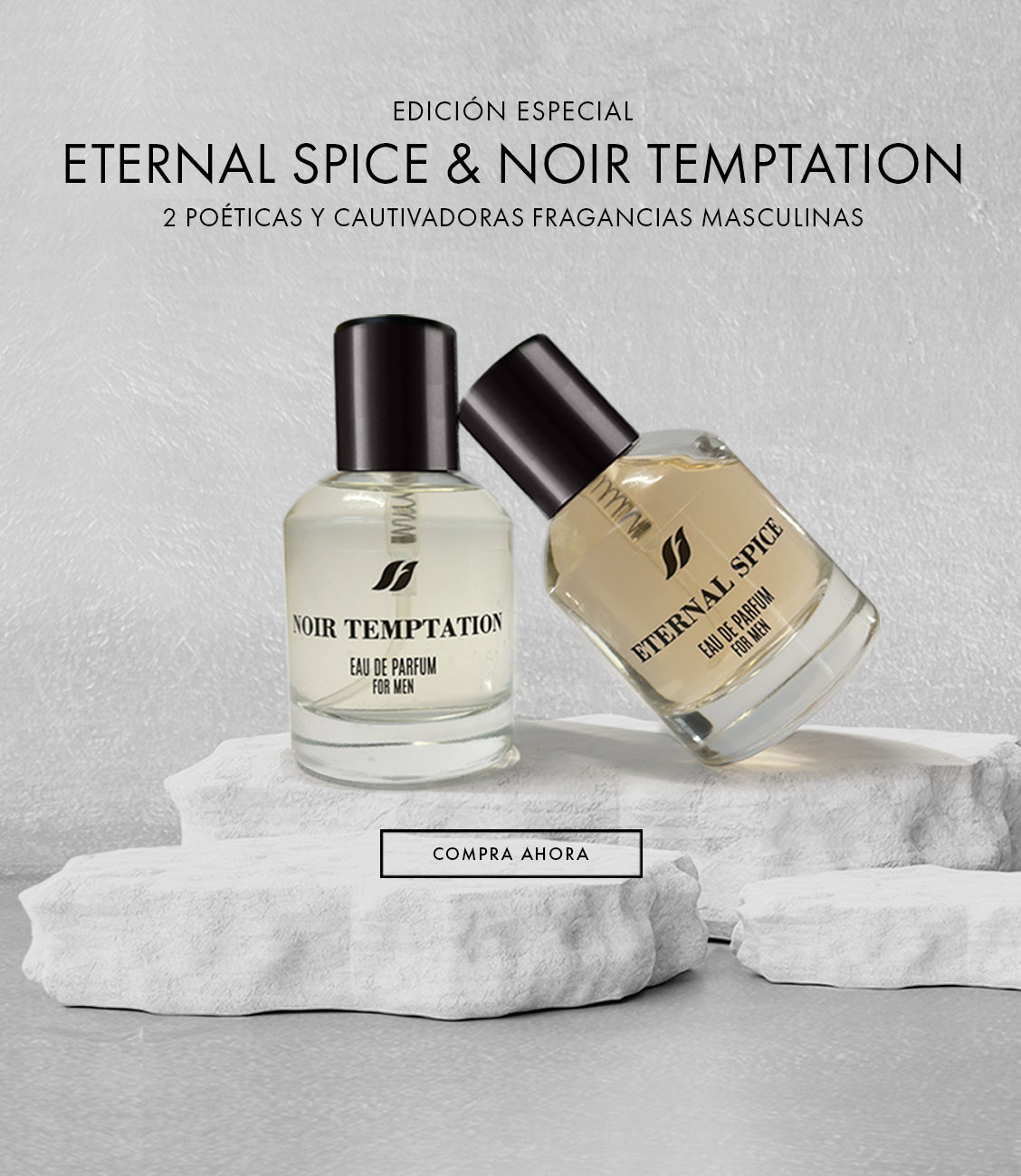 Fragancia para hombre NOIR TEMPTATION Y ETERNAL SPICE