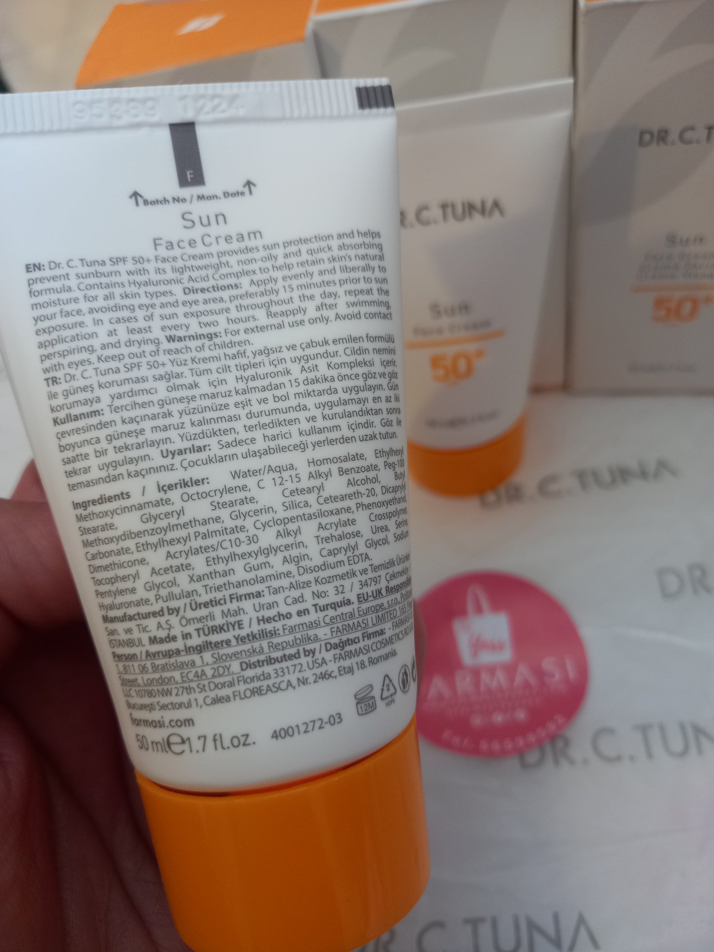 Protector solar Dr C Tuna para rostro SPF 50 Sun