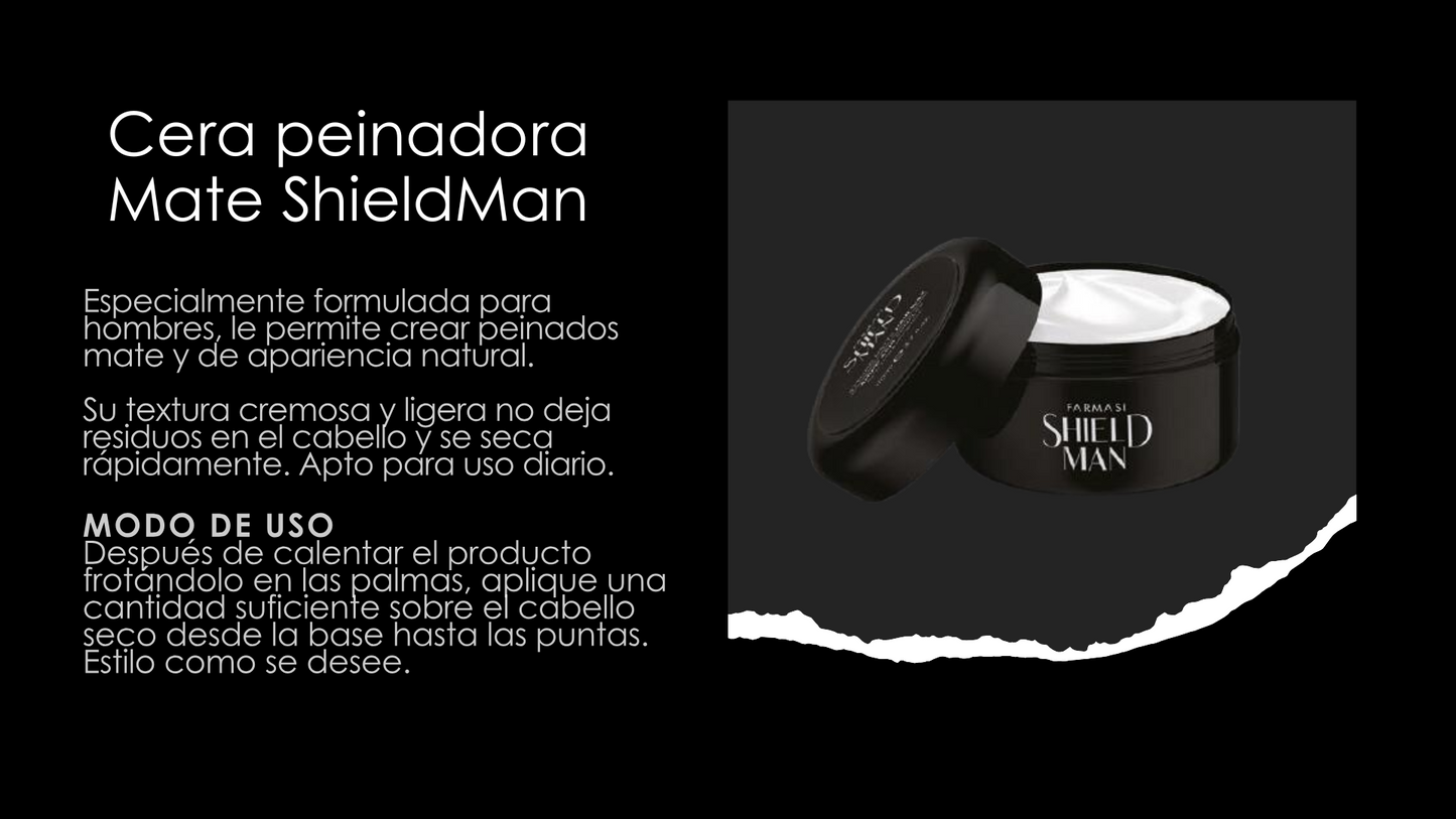 Cera Peinadora Mate Shield Man