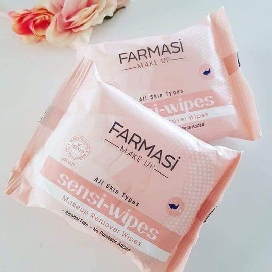 Toallitas Desmaquillantes Sensi-Wipes Dermatológicamente probadas.
