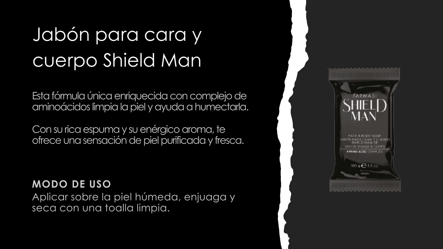 Jabón caballero Shield Man Cara y Cuerpo